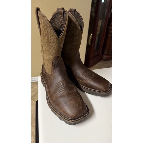 Ariat Workhog EH Square Toe Work Western Cowboy Boots (10020008) 7D - Picture 2 of 9